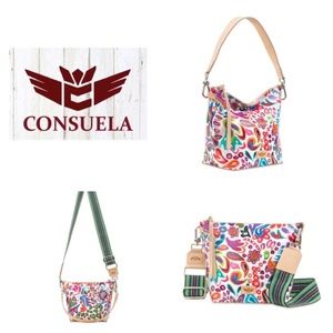 Consuela White Swirly crossbody purse